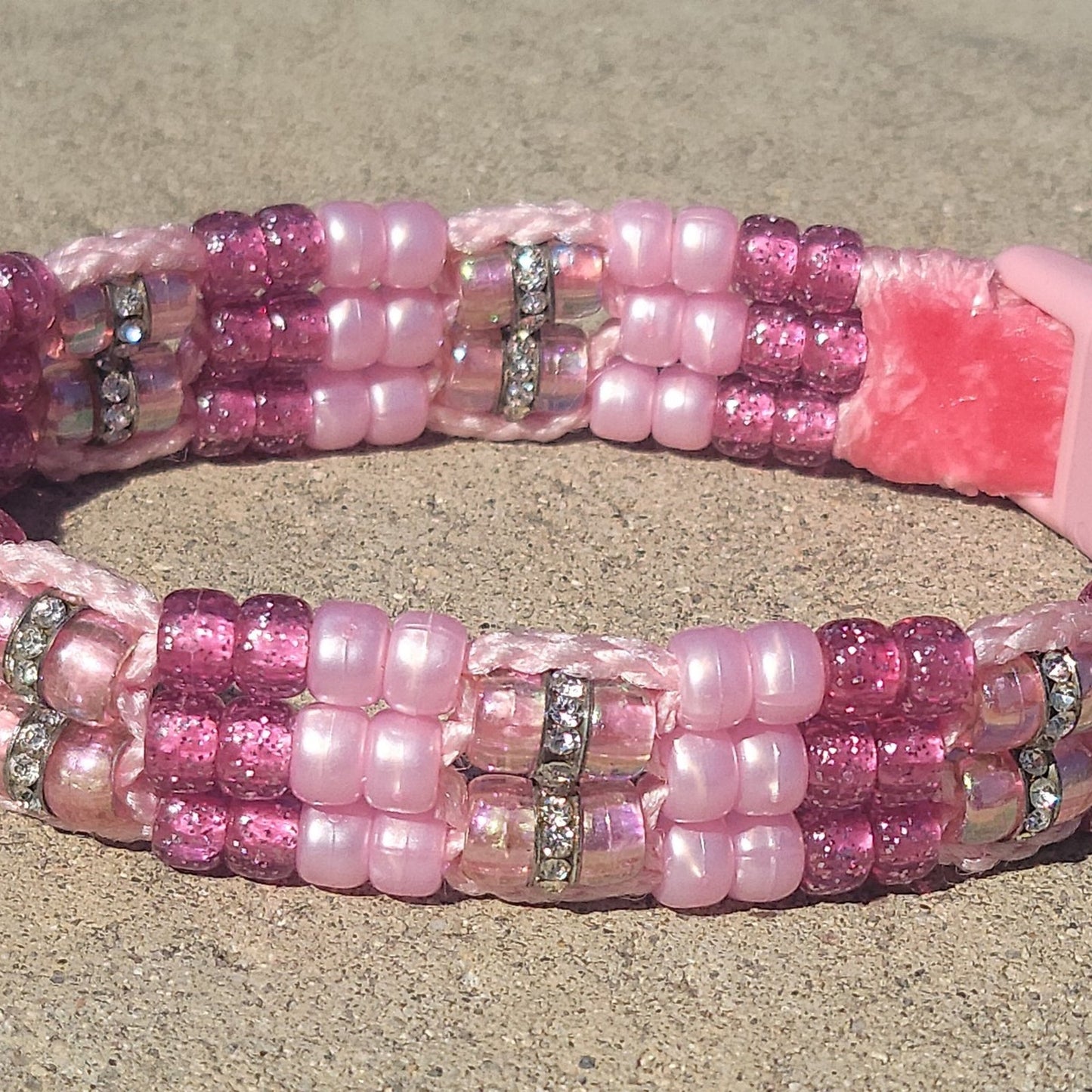 Custom Handmade Beaded Bling Dog Collar