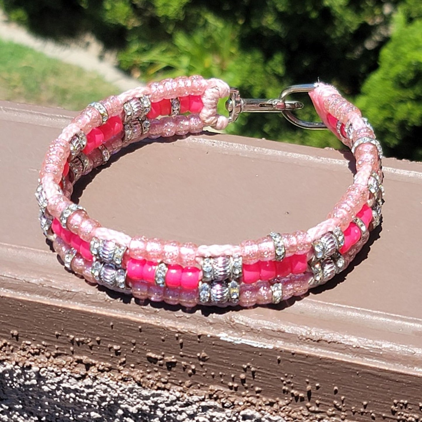 Custom Handmade Beaded Bling Dog Collar