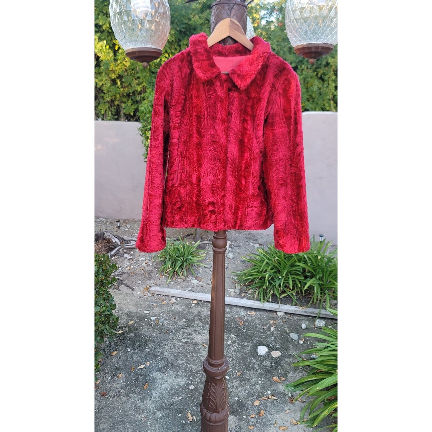 Vtg Maria Dionisiou Faux Fur Reversible Jacket
