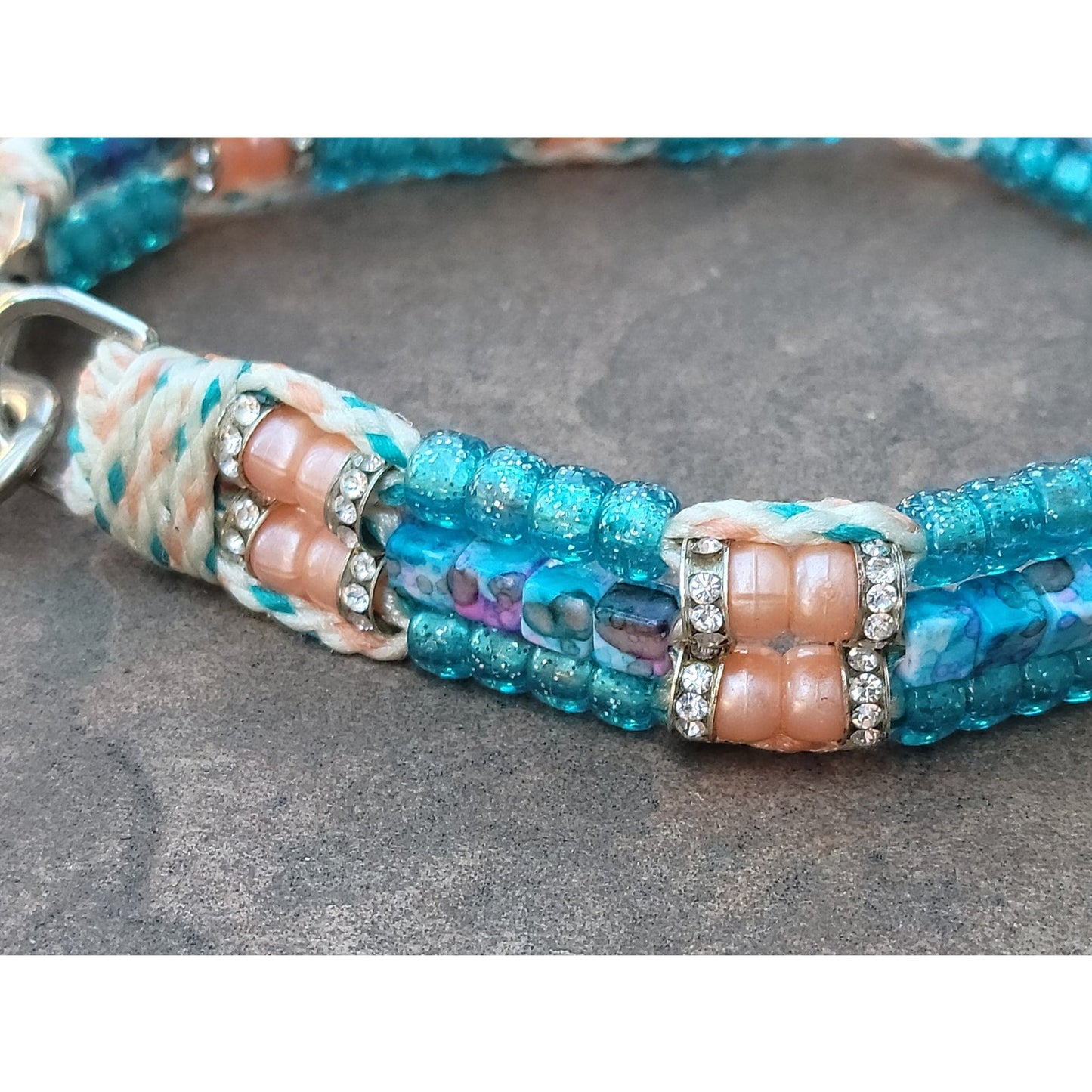 Custom Handmade Beaded Bling Dog Collar