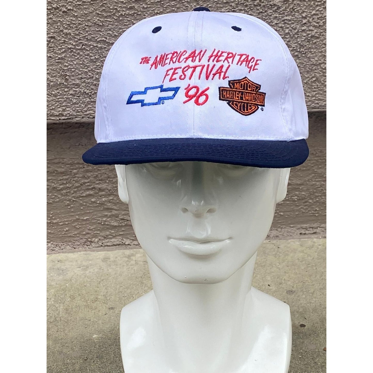 Vtg 1996 National Corvette Museum Harley Davidson Snapback Hat