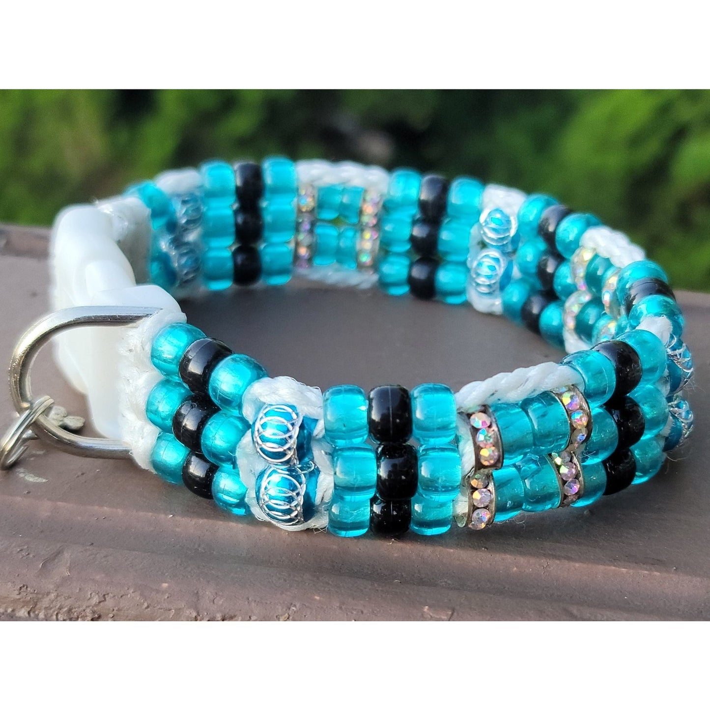 Custom Handmade Beaded Bling Dog Collar