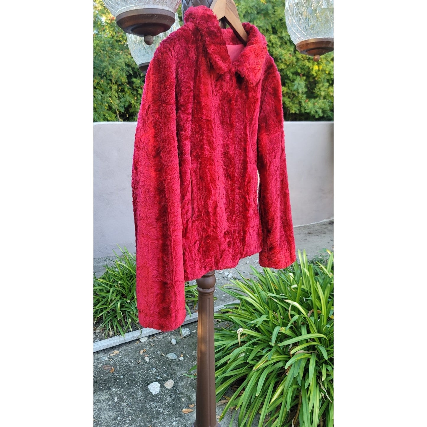 Vtg Maria Dionisiou Faux Fur Reversible Jacket