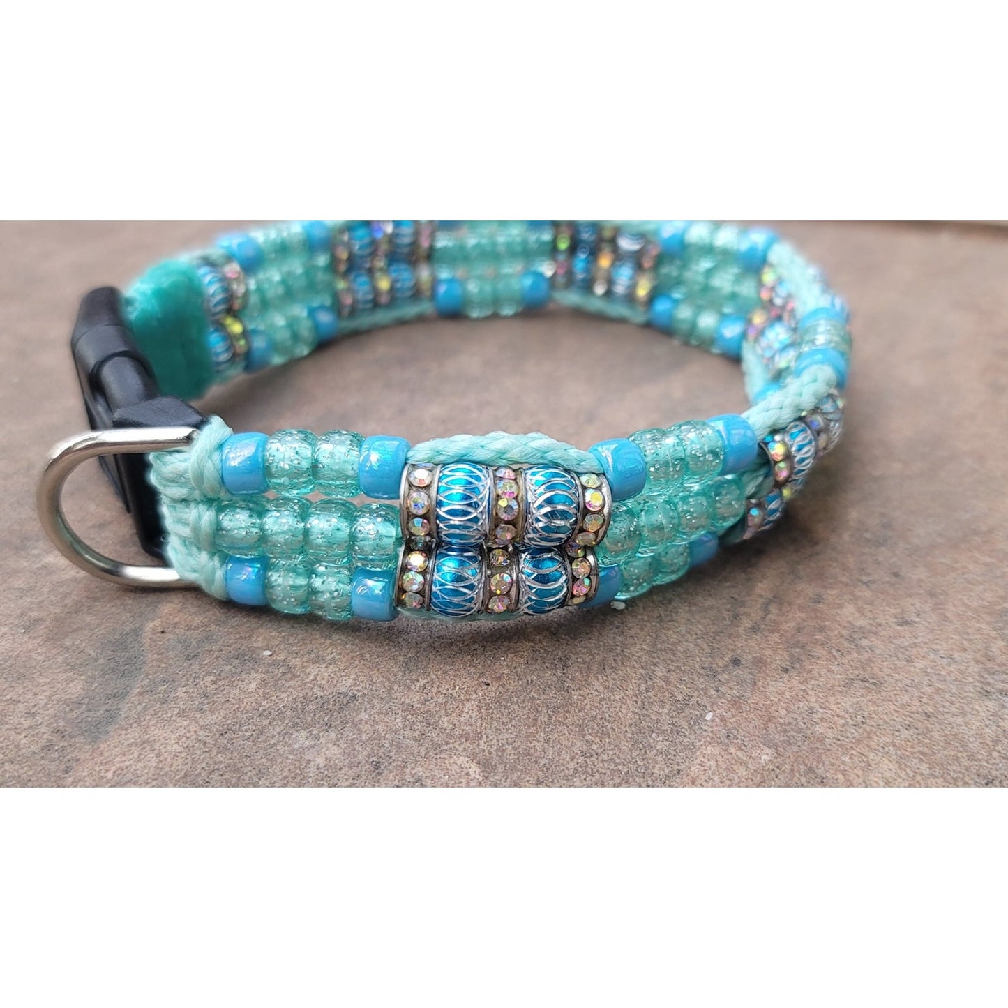 Custom Handmade Beaded Bling Dog Collar