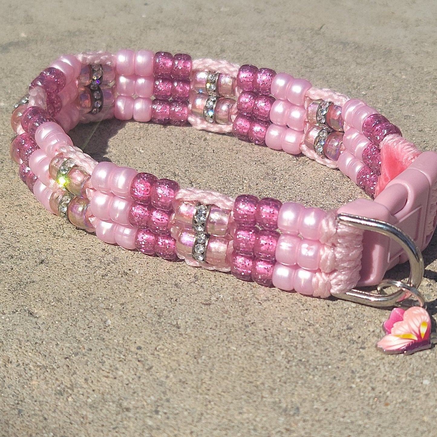Custom Handmade Beaded Bling Dog Collar