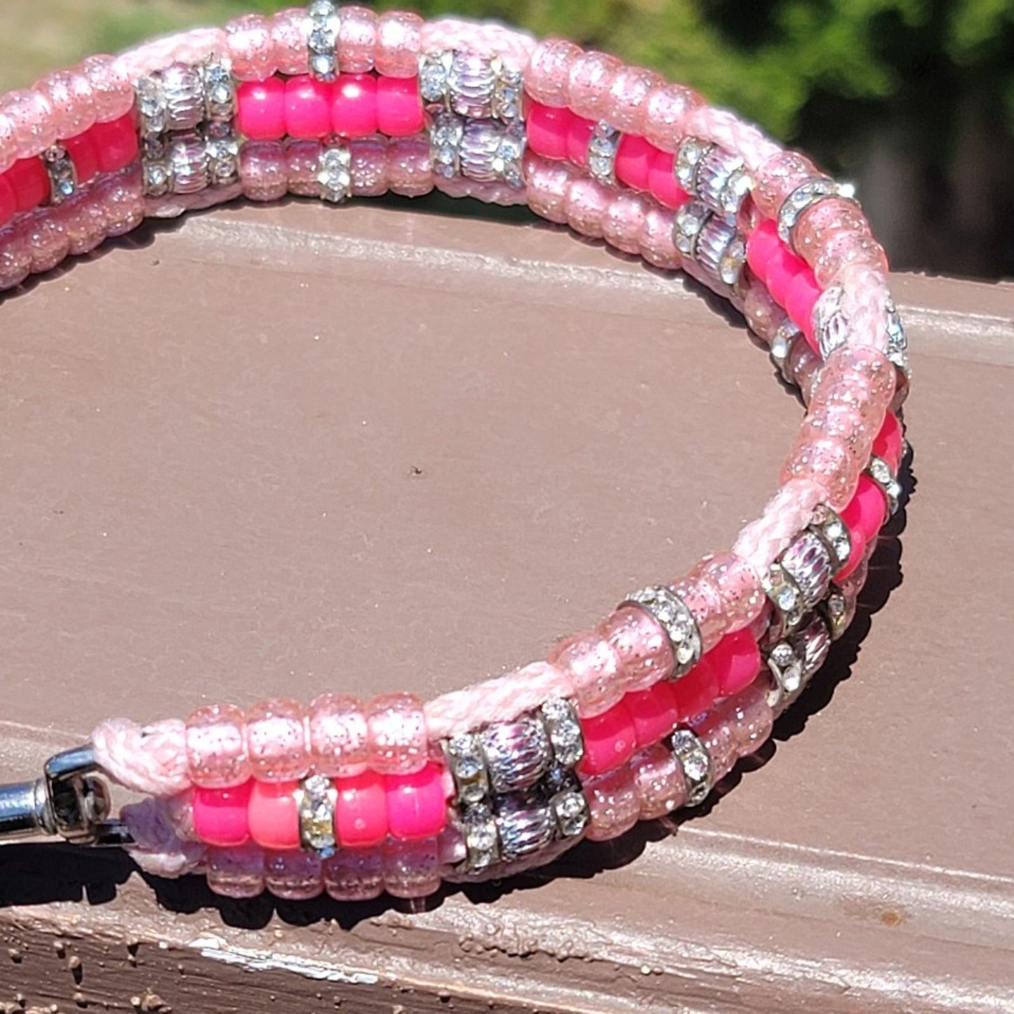Custom Handmade Beaded Bling Dog Collar