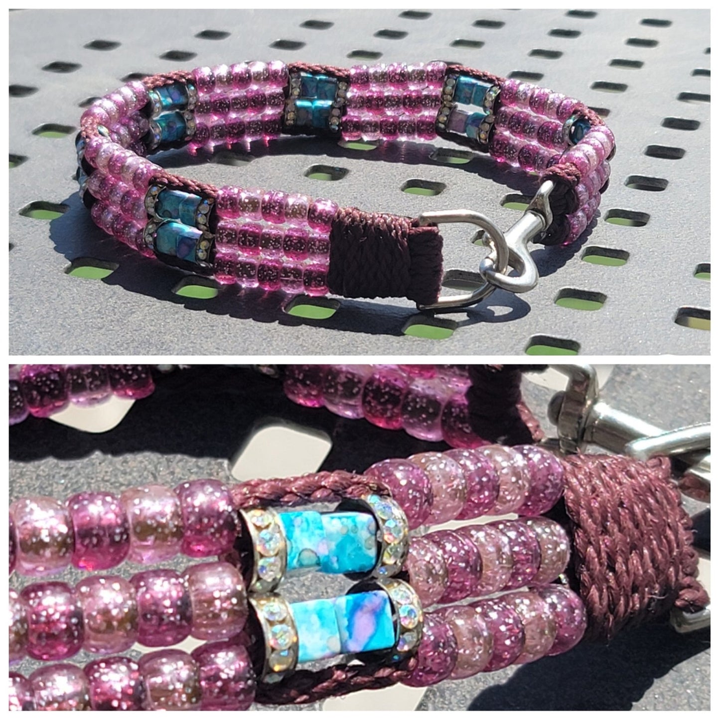 Custom Handmade Beaded Bling Dog Collar