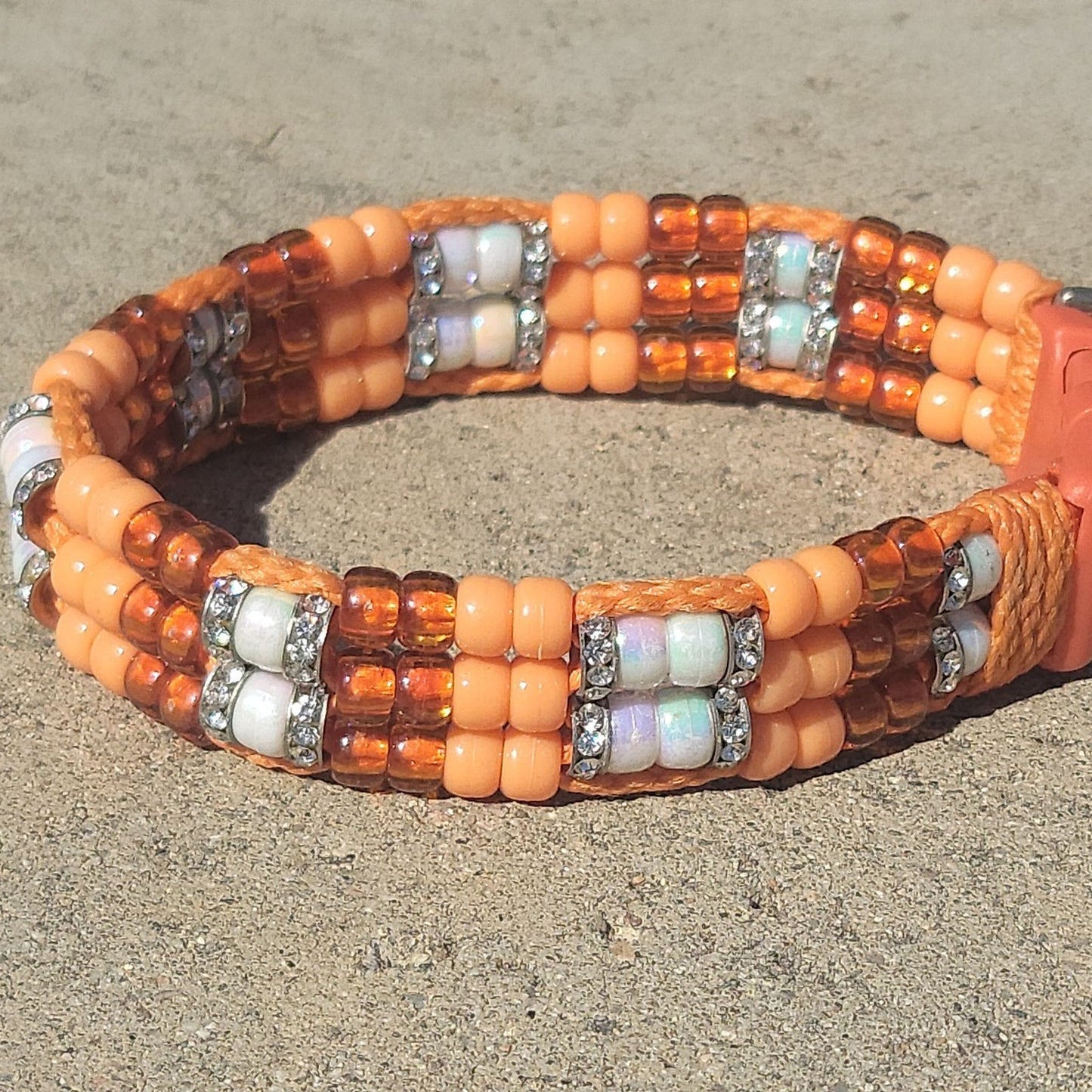 Custom Handmade Beaded Bling Dog Collar