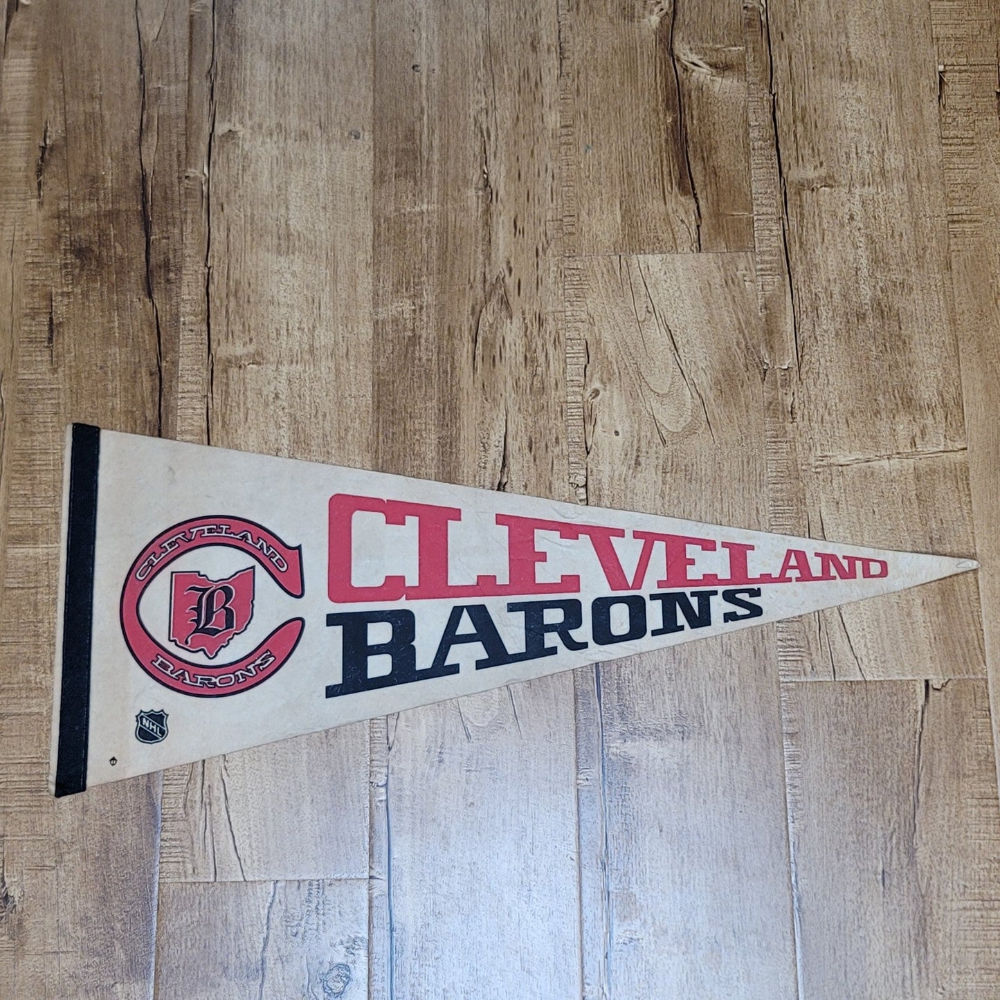 Vtg 1970s Cleveland Barons Pennant NHL