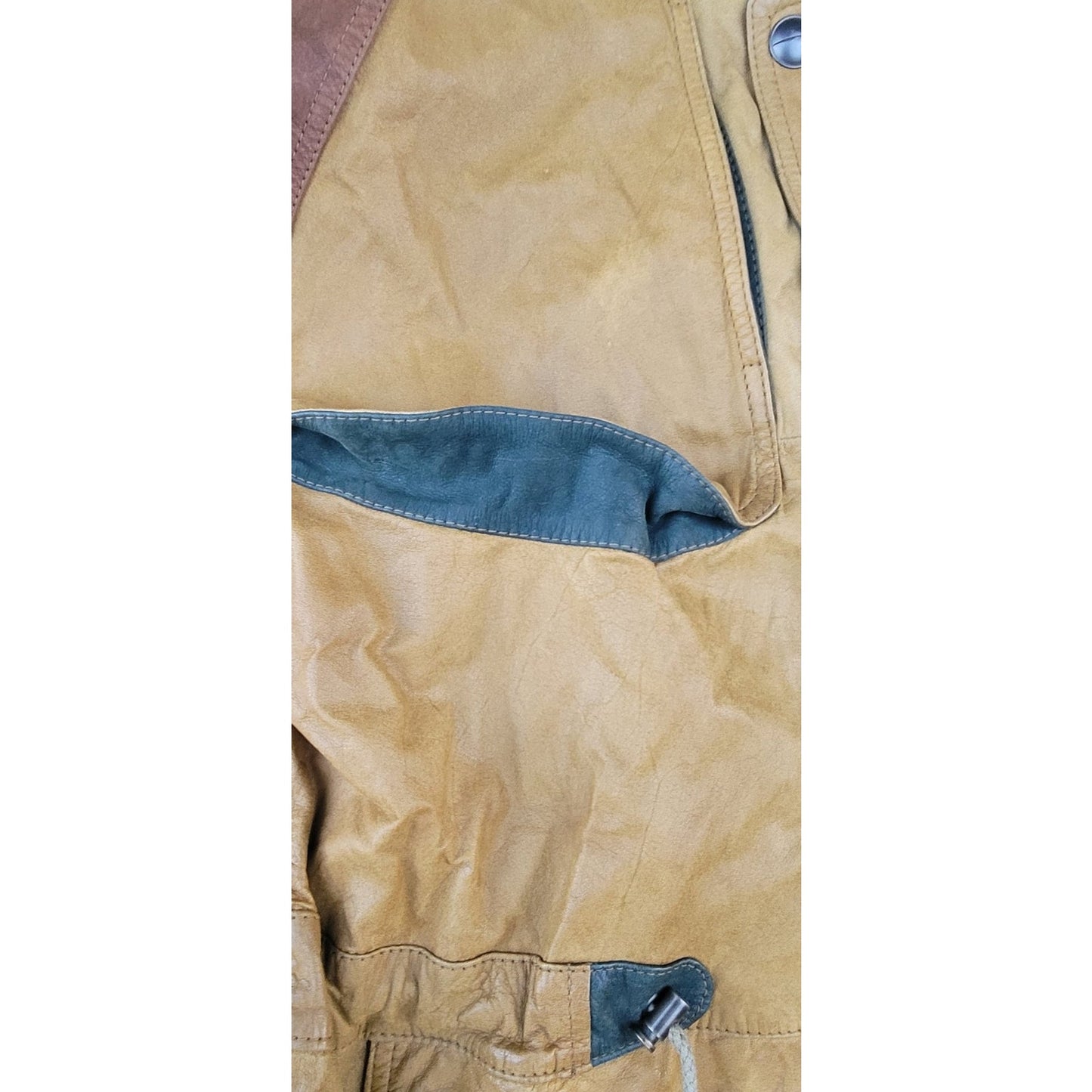 Vtg Hurricane Collection Leather Parka Jacket With Detachable Hood