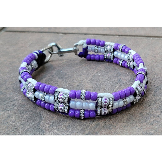 Custom Handmade Beaded Bling Dog Collar