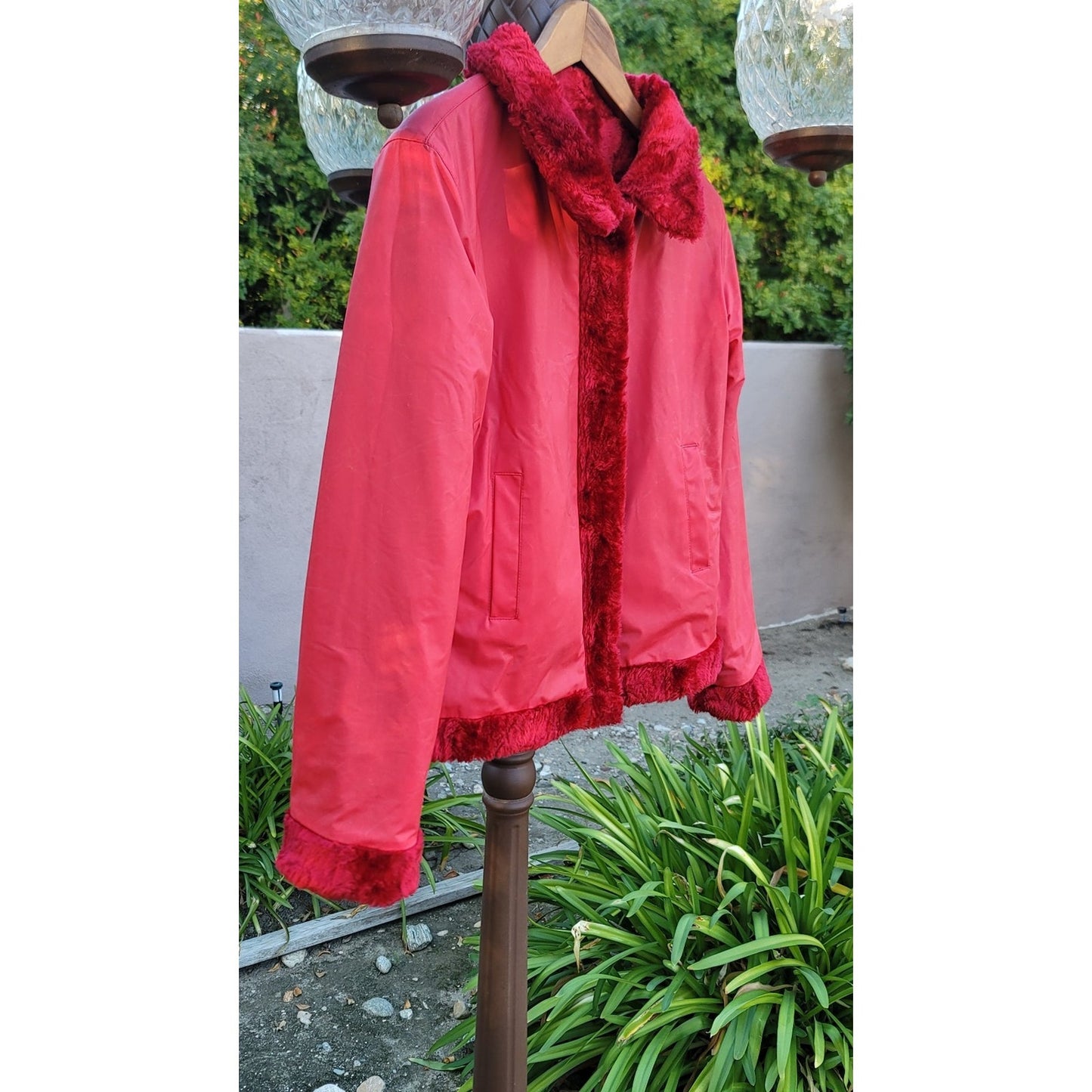 Vtg Maria Dionisiou Faux Fur Reversible Jacket