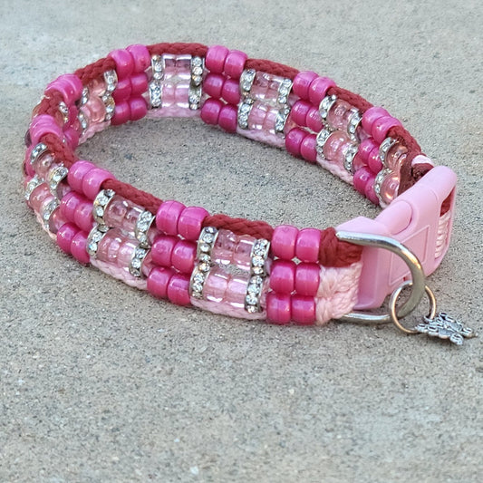 Custom Handmade Beaded Bling Dog Collar