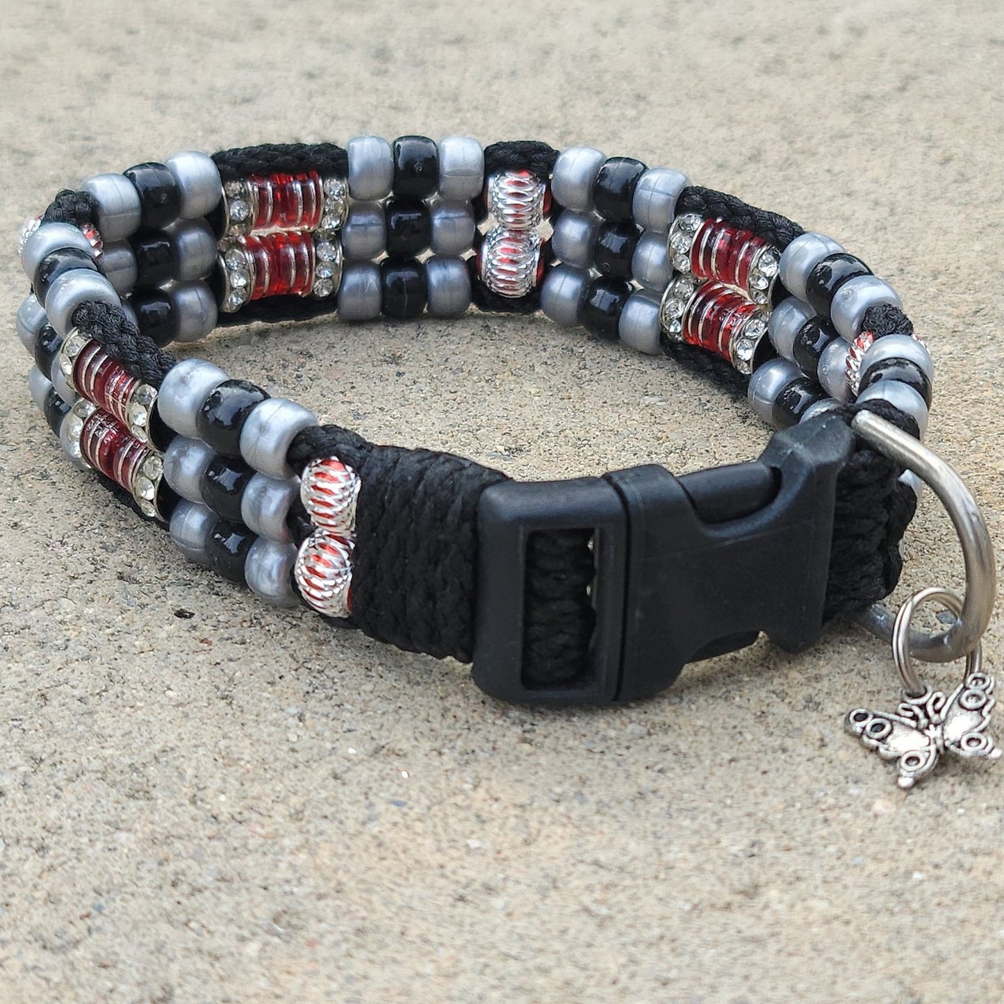 Custom Handmade Beaded Bling Dog Collar