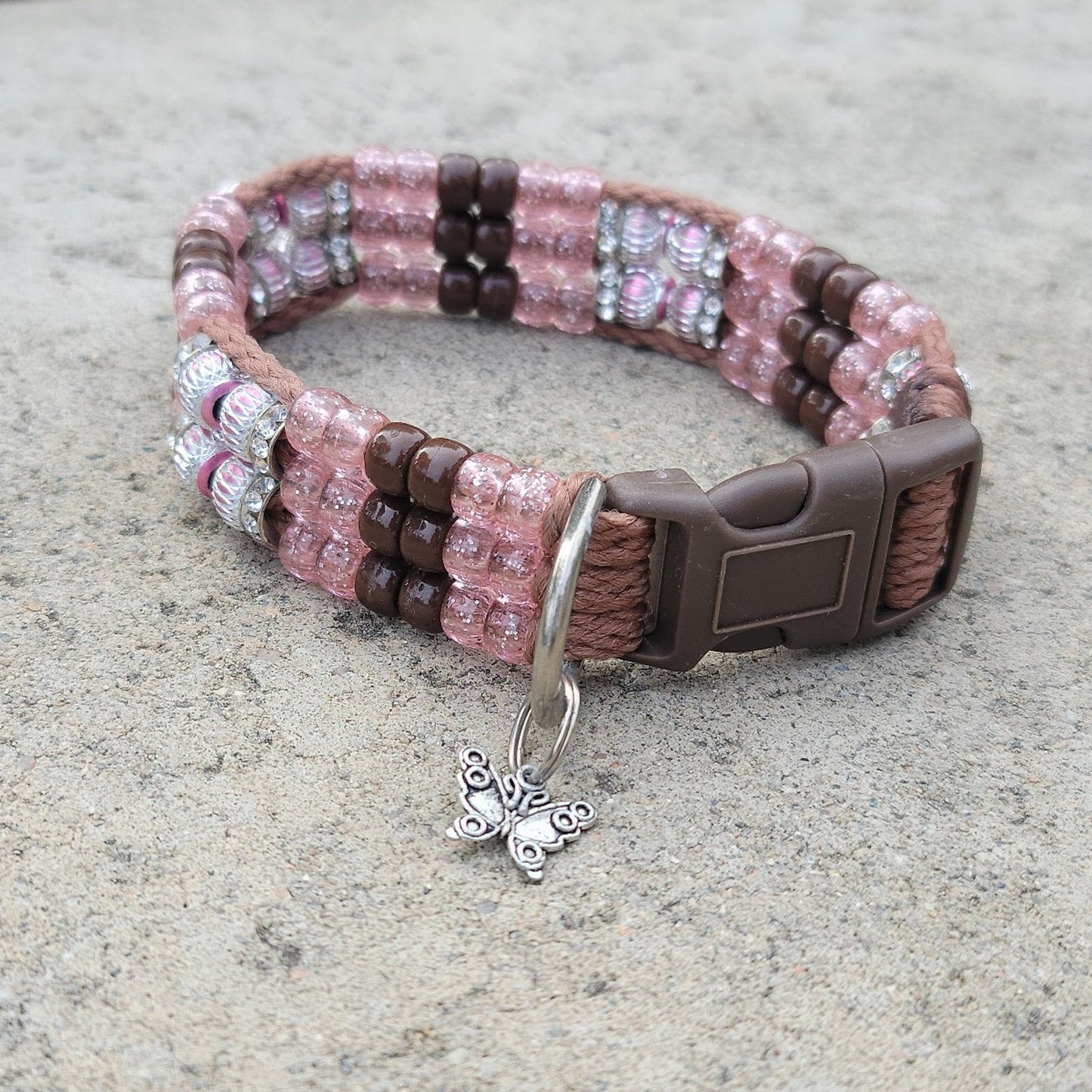 Custom Handmade Beaded Bling Dog Collar