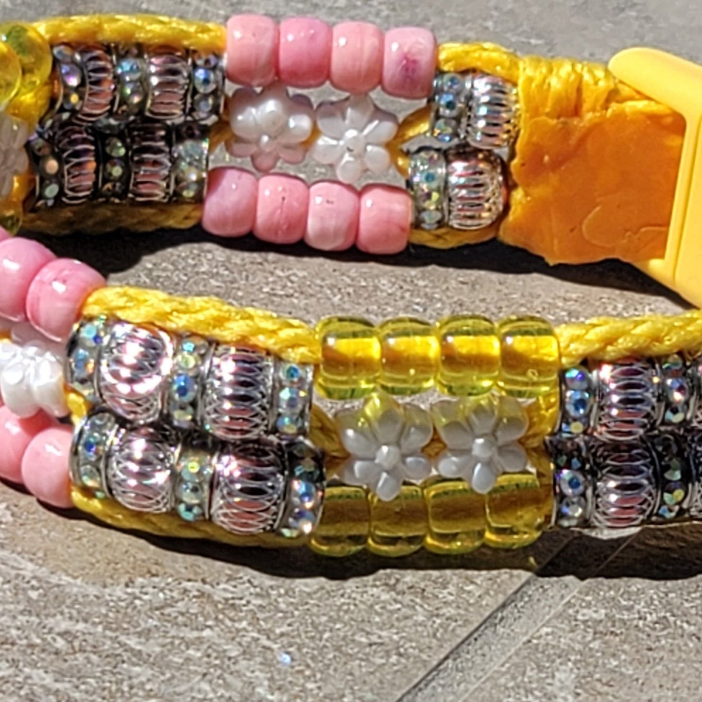 Custom Handmade Beaded Bling Dog Collar