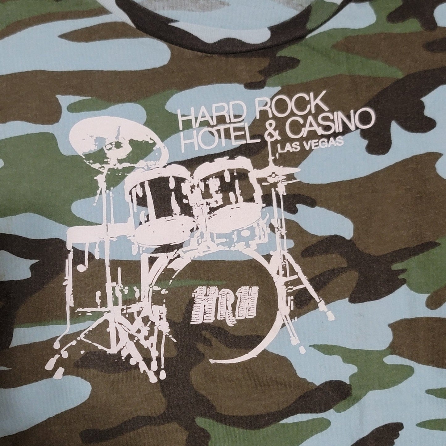Vtg Hard Rock Hotel & Casino Las Vegas Camo T-shirt Women's
