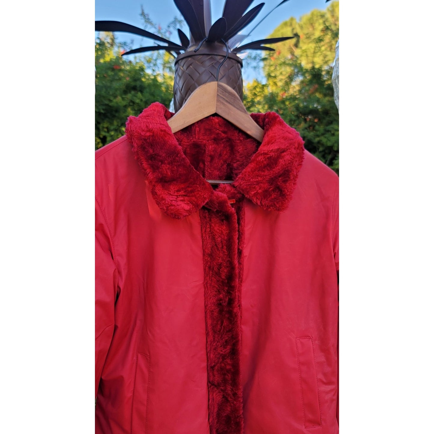 Vtg Maria Dionisiou Faux Fur Reversible Jacket