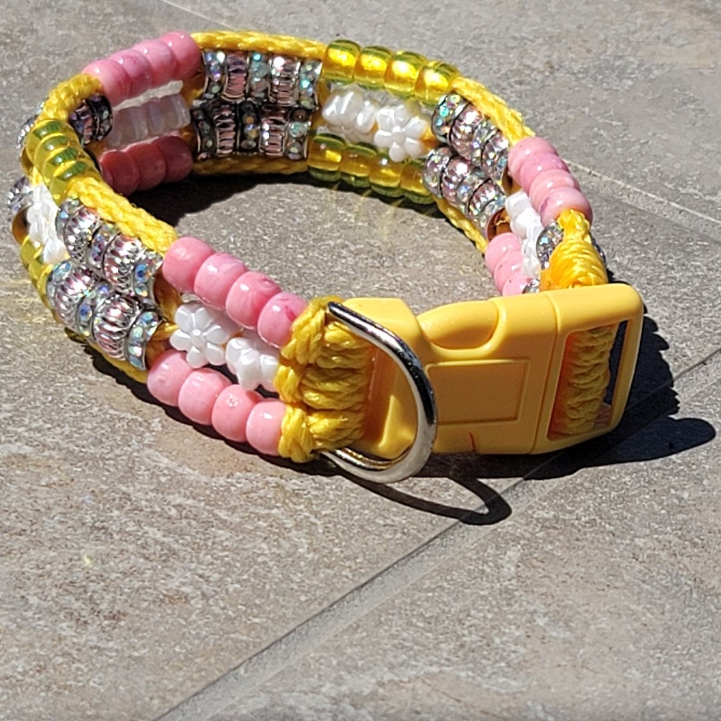 Custom Handmade Beaded Bling Dog Collar