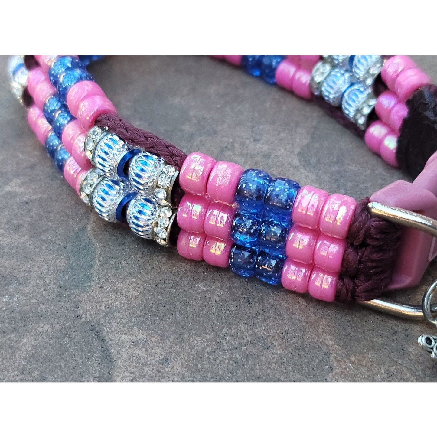 Custom Handmade Beaded Bling Dog Collar