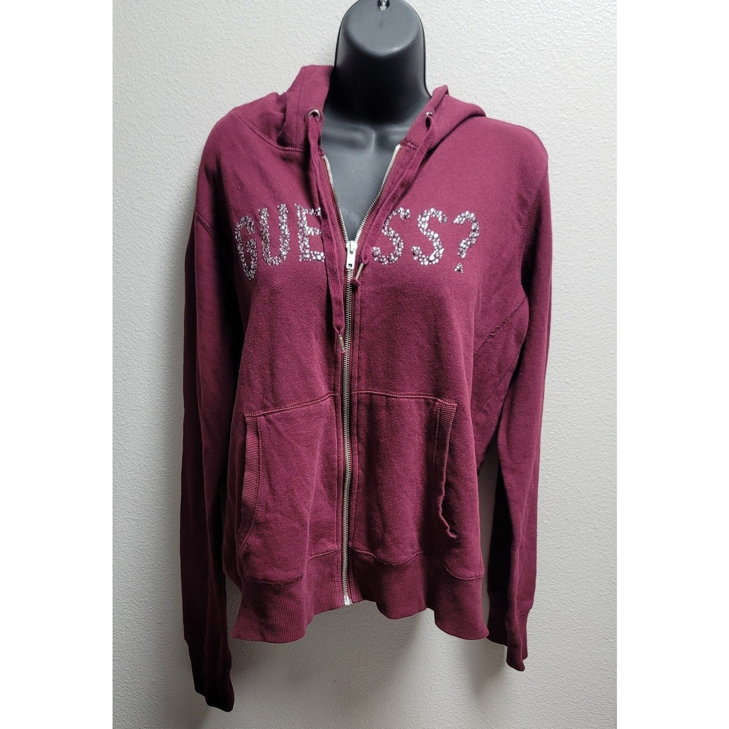 GUESS Sequined Full Zip Hoodie