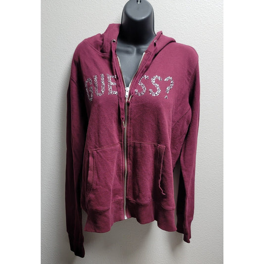 GUESS Sequined Full Zip Hoodie