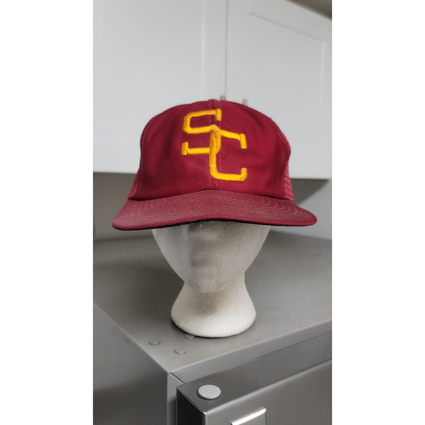 Vtg New Era Pro Design USC Trojans SC Logo Trucker Hat