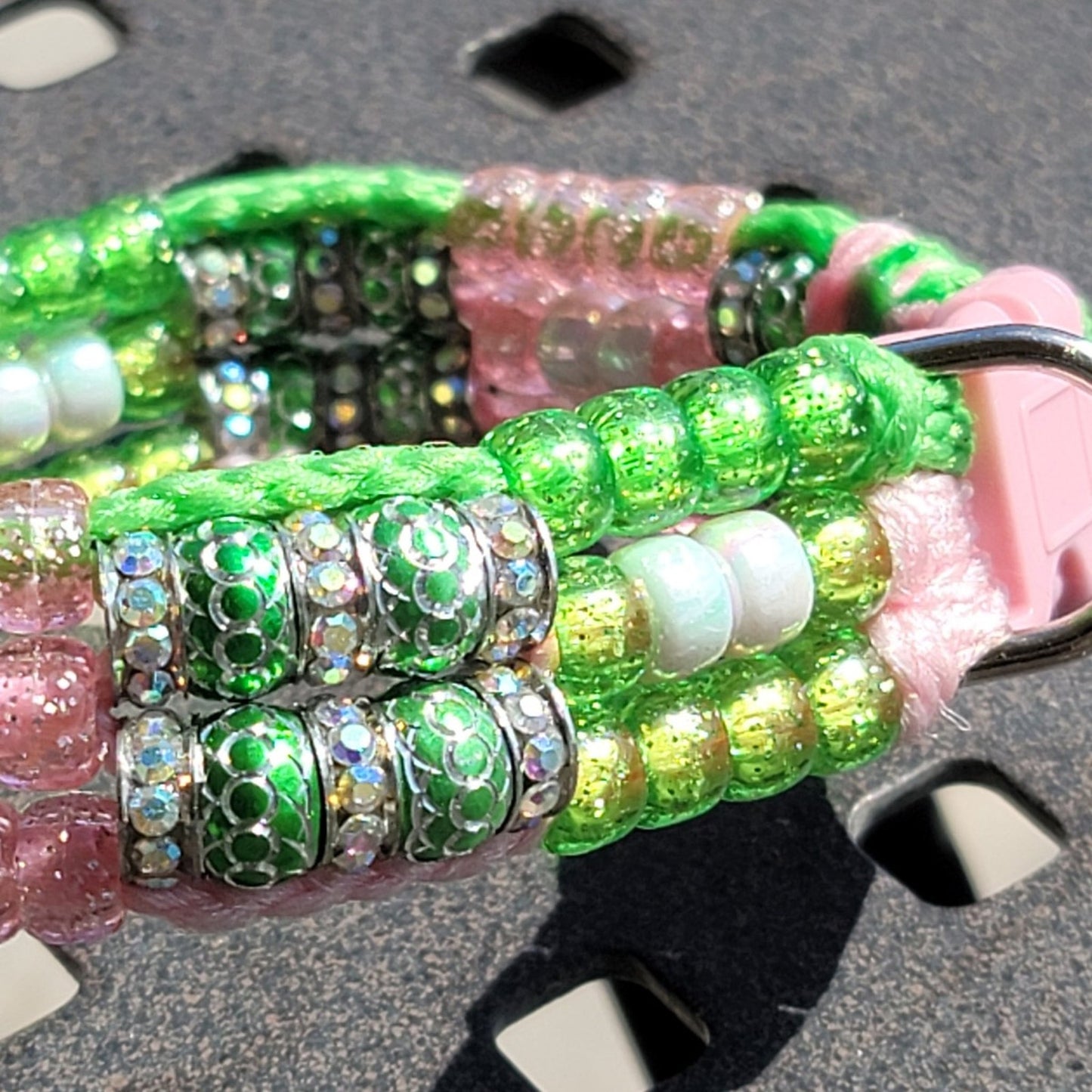 Custom Handmade Beaded Bling Dog Collar