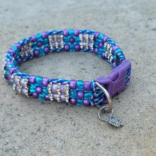 Custom Handmade Beaded Bling Dog Collar
