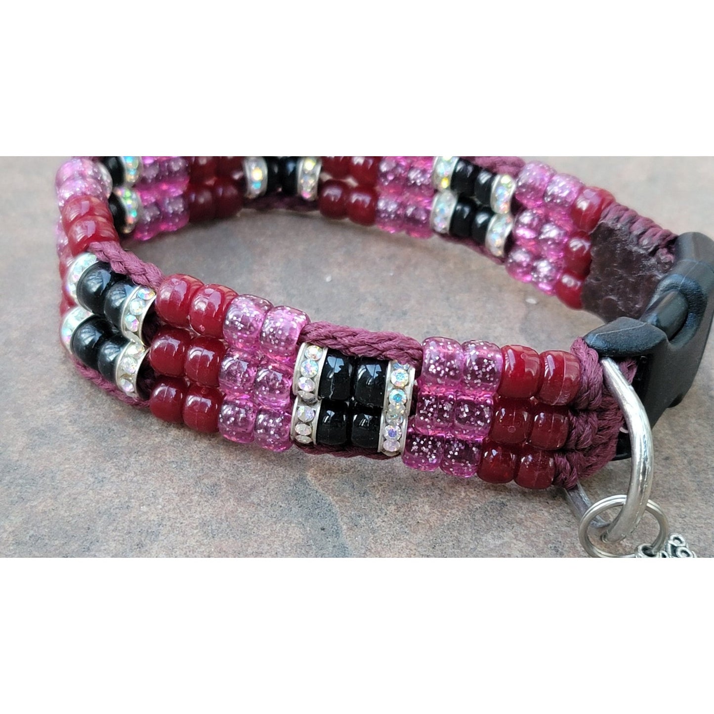 Custom Handmade Beaded Bling Dog Collar