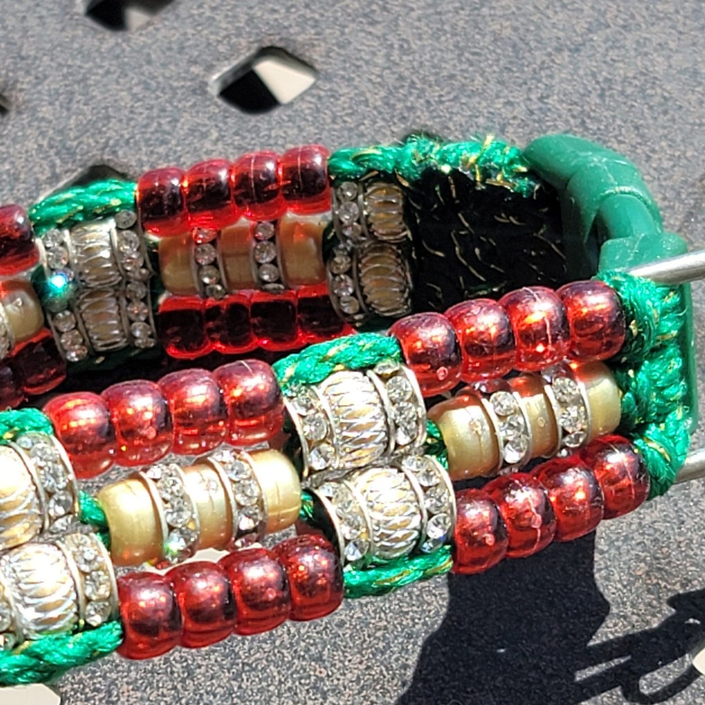 Custom Handmade Beaded Bling Dog Collar