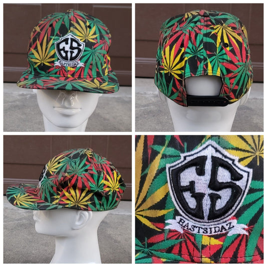 Vtg Eastidaz Mary Jane Weed Leaf Snapback Hat Snoop Dogg Tray Dee Goldie Loc