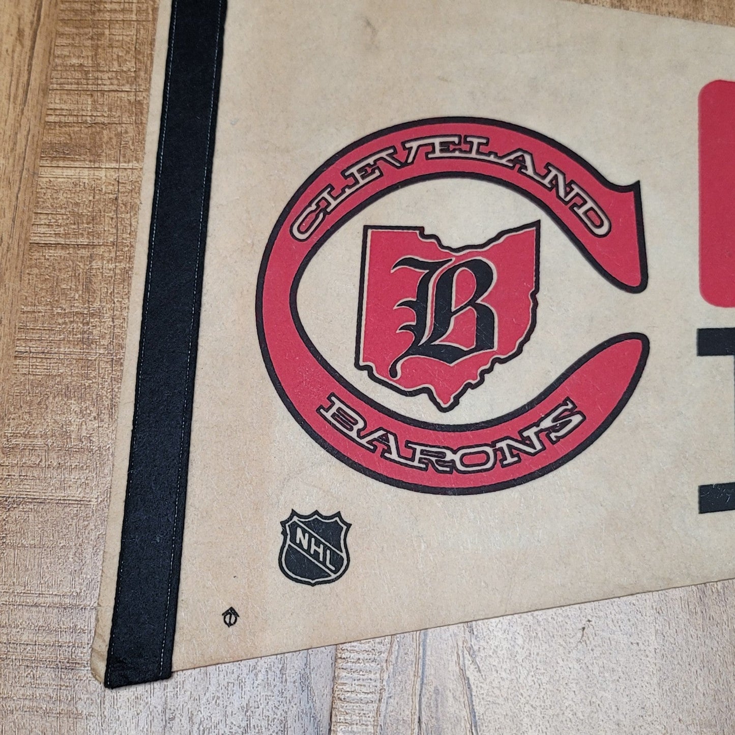 Vtg 1970s Cleveland Barons Pennant NHL