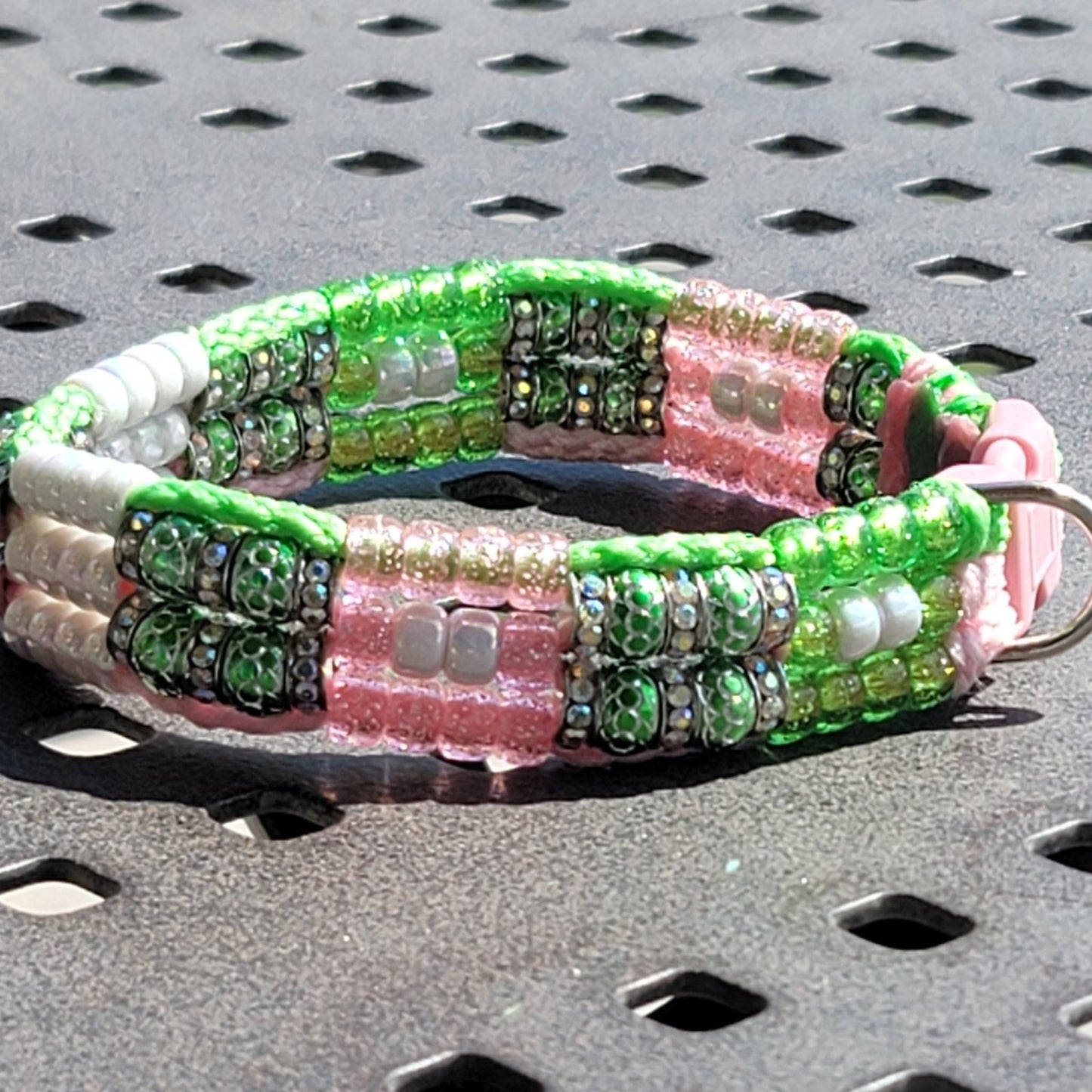 Custom Handmade Beaded Bling Dog Collar