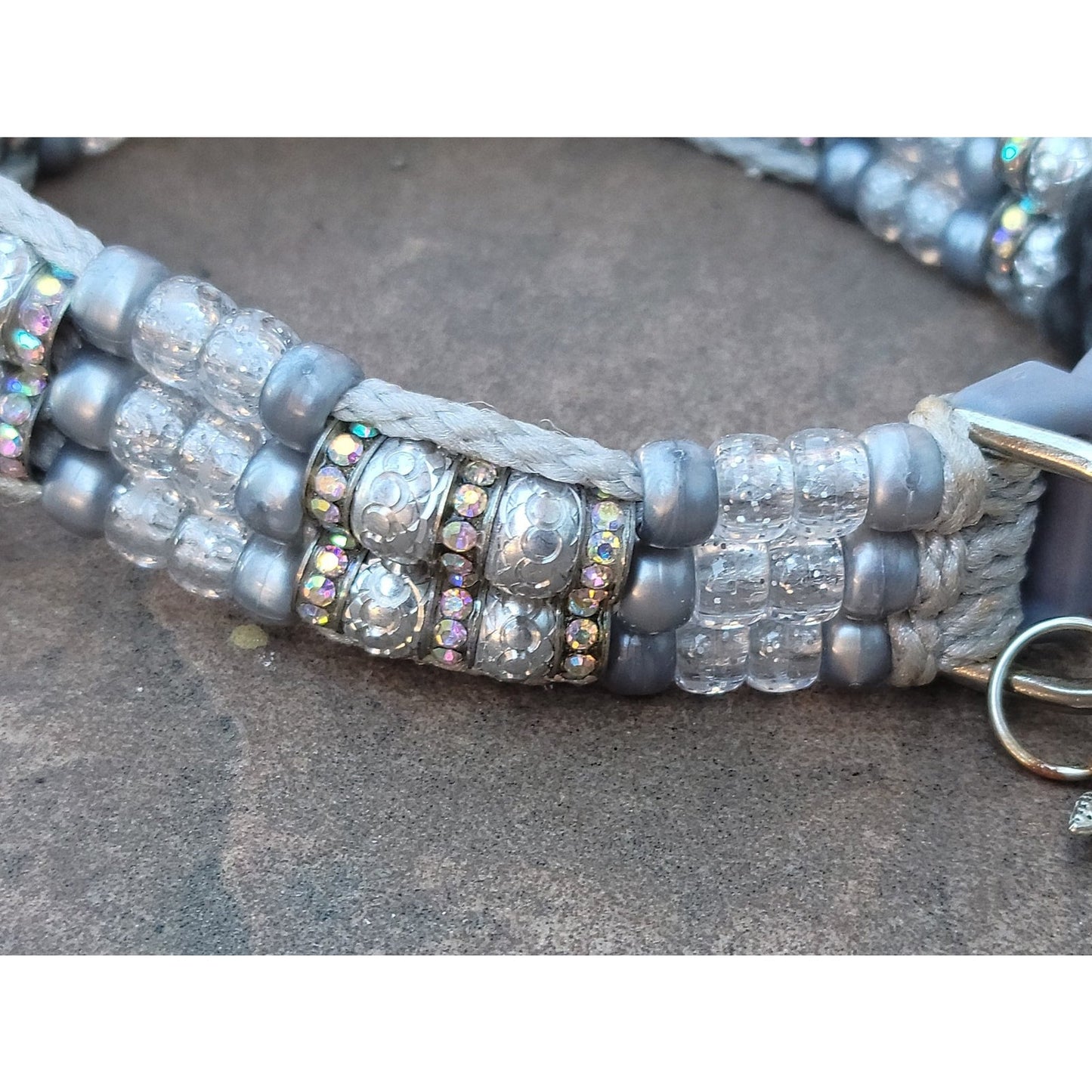 Custom Handmade Beaded Bling Dog Collar