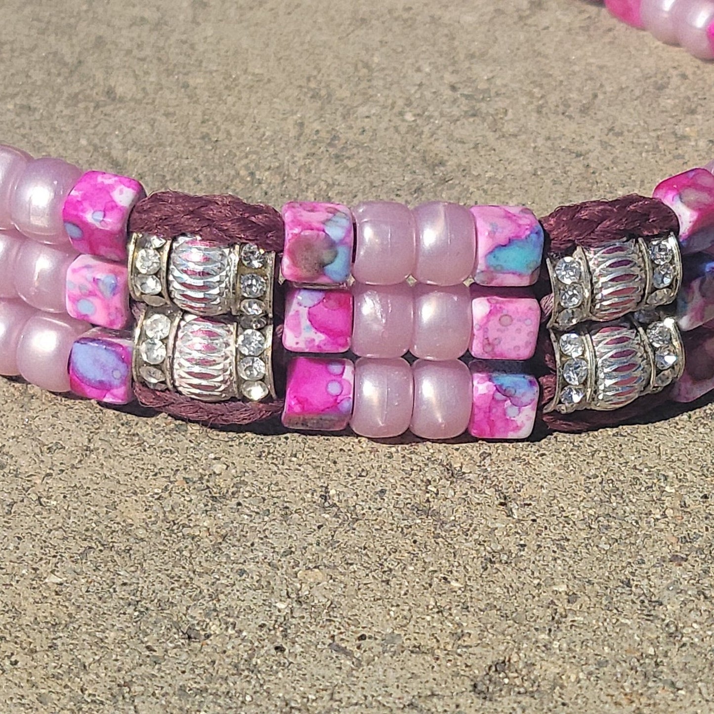 Custom Handmade Beaded Bling Dog Collar