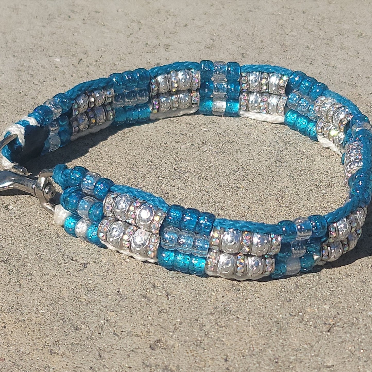 Custom Handmade Beaded Bling Dog Collar