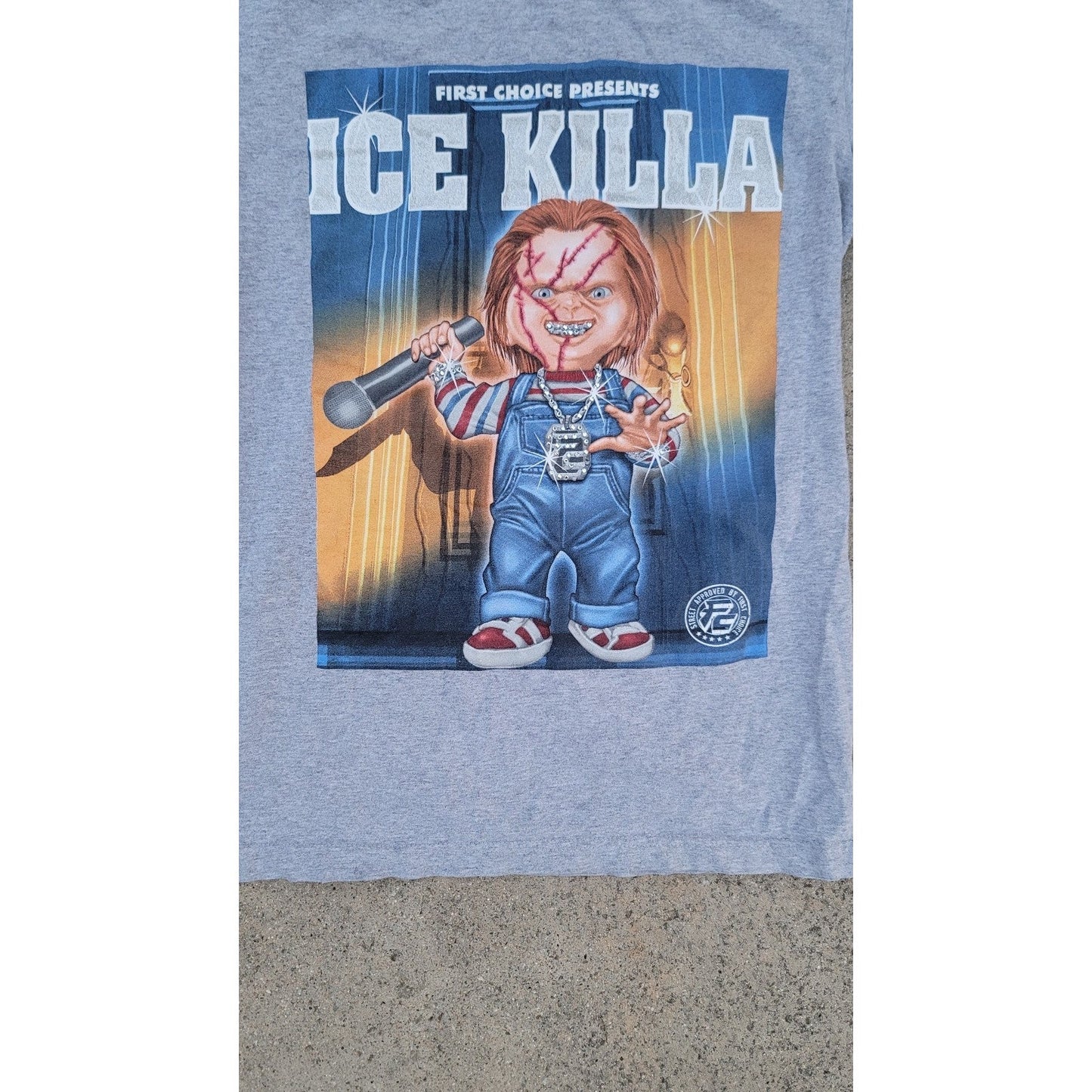Vtg First Choice Presents Ice Killa Chucky T-shirt Movie Promo Horror