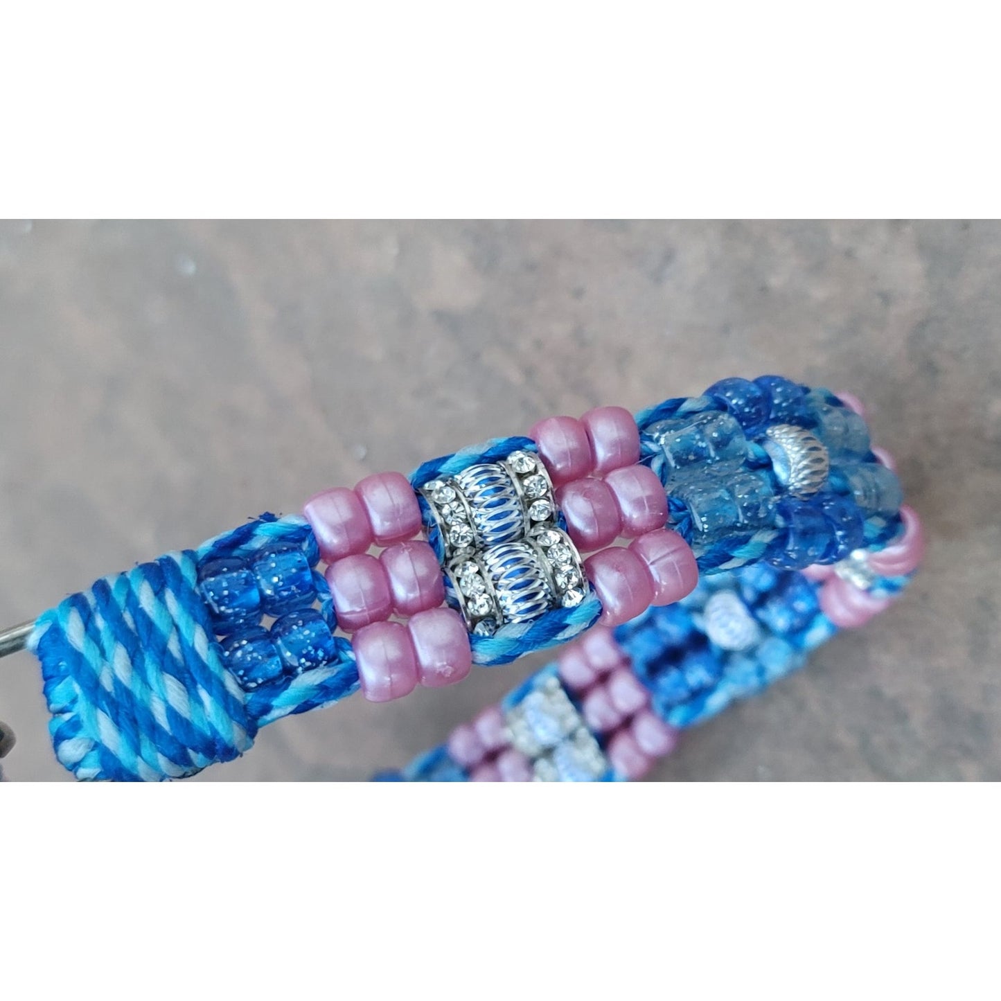 Custom Handmade Beaded Bling Dog Collar