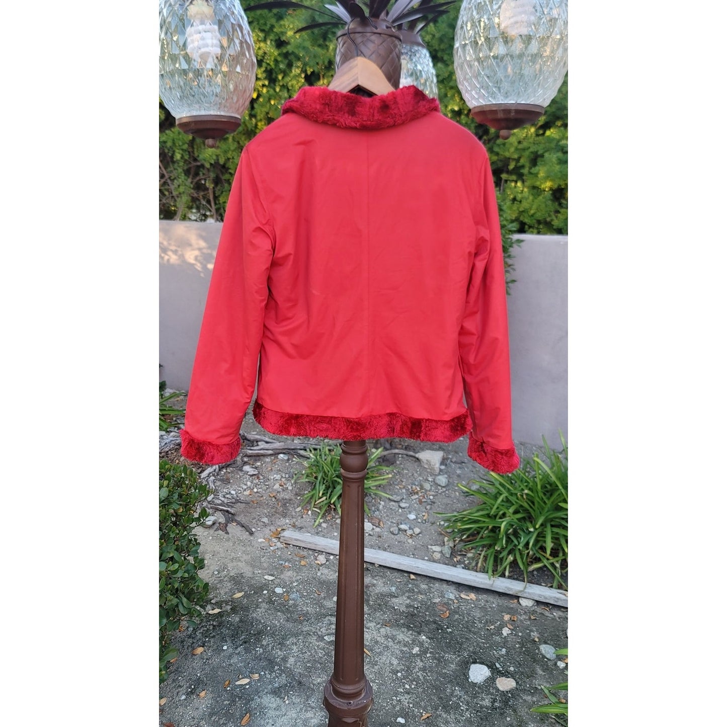 Vtg Maria Dionisiou Faux Fur Reversible Jacket