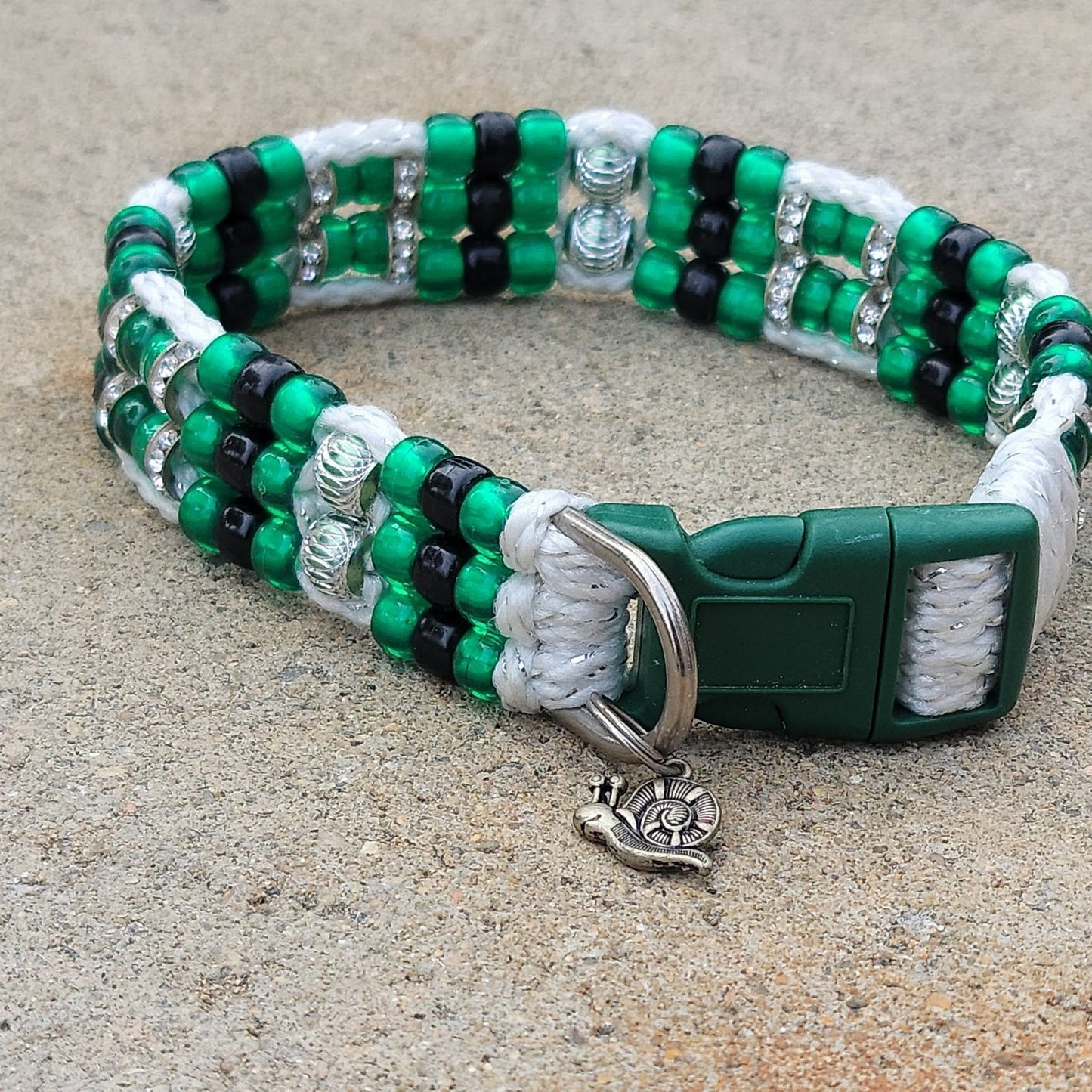 Custom Handmade Beaded Bling Dog Collar