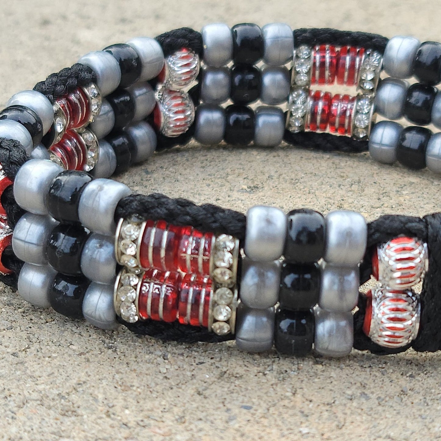 Custom Handmade Beaded Bling Dog Collar