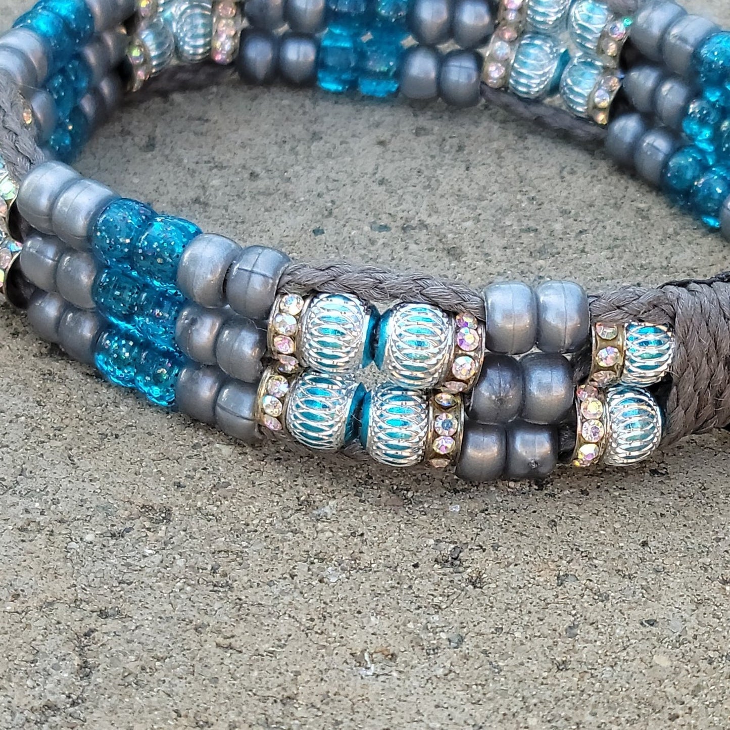 Custom Handmade Beaded Bling Dog Collar