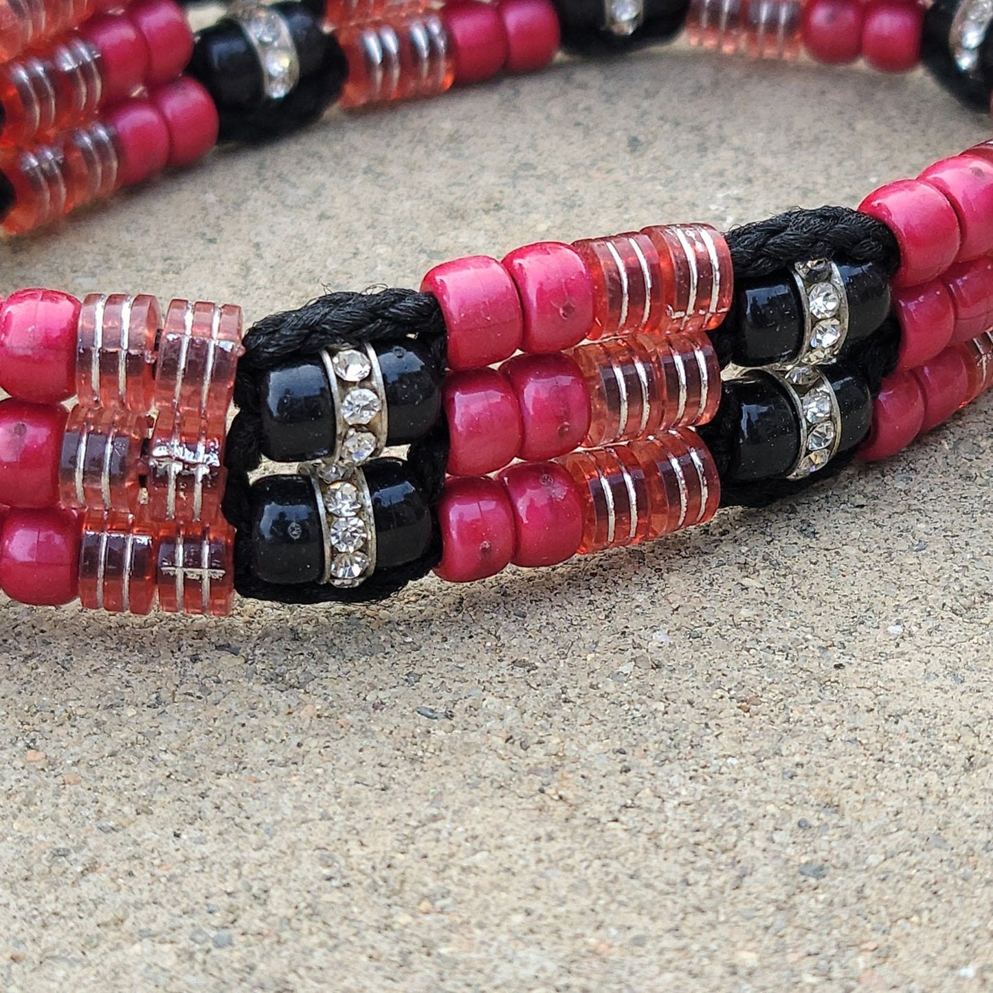 Custom Handmade Beaded Bling Dog Collar