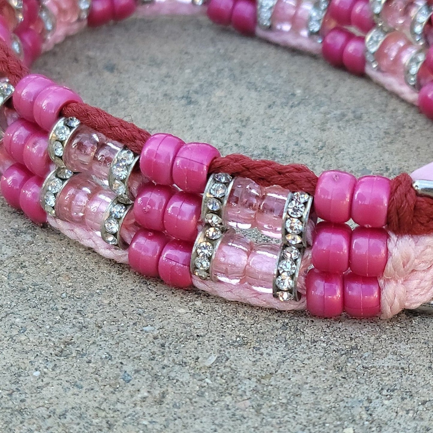 Custom Handmade Beaded Bling Dog Collar