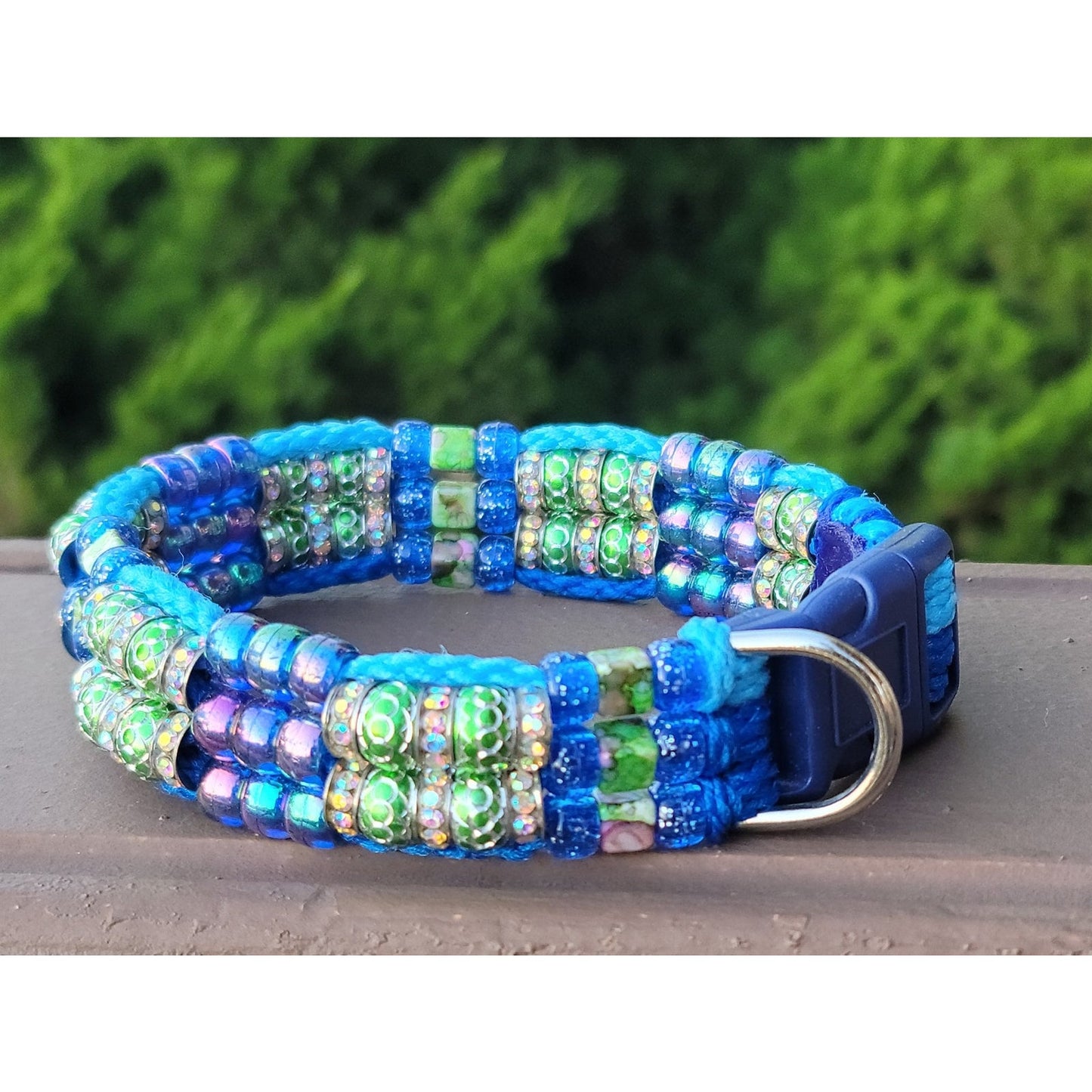 Custom Handmade Beaded Bling Dog Collar