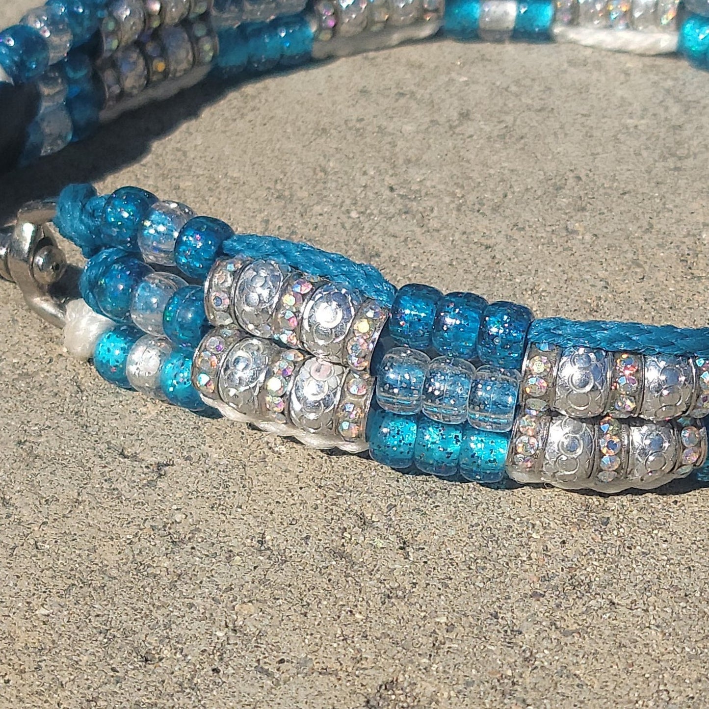 Custom Handmade Beaded Bling Dog Collar