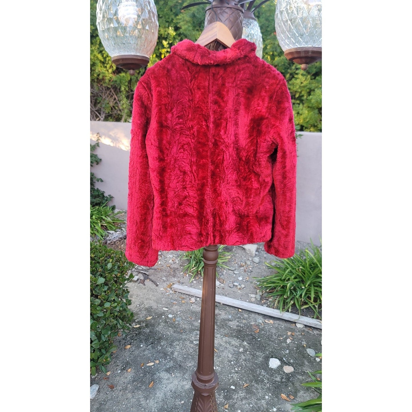 Vtg Maria Dionisiou Faux Fur Reversible Jacket