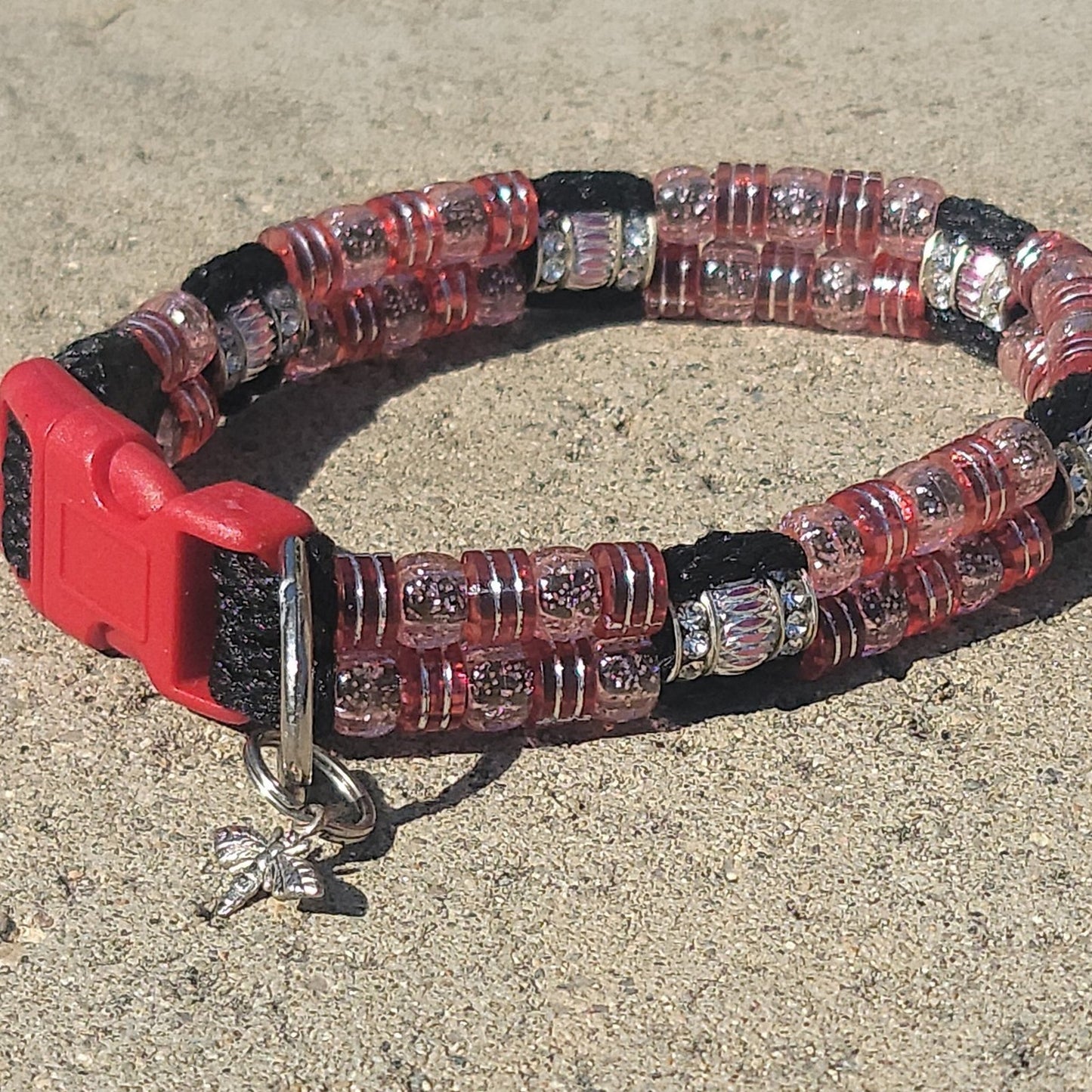 Custom Handmade Beaded Bling Dog Collar