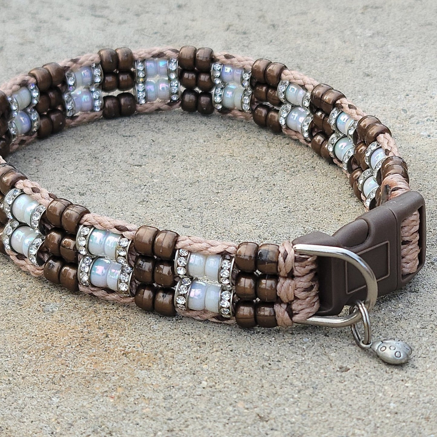 Custom Handmade Beaded Bling Dog Collar